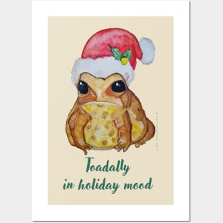 Christmas Frog in holiday mood Posters and Art